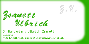 zsanett ulbrich business card